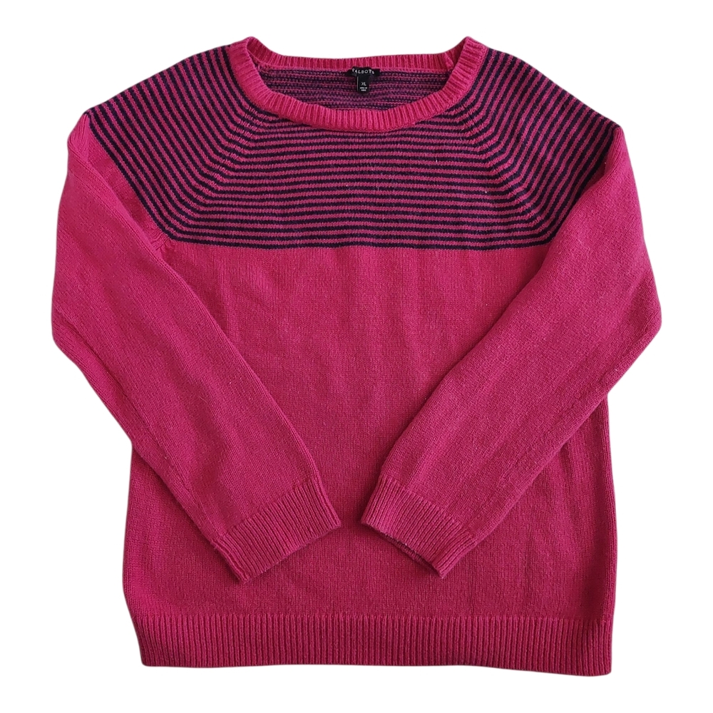 Pink Striped‎ Women's Sweater